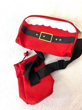 Vivitar Waist Pouch & Bottle Holder Fanny Pack Bum Bag Christmas Santa Claus NEW